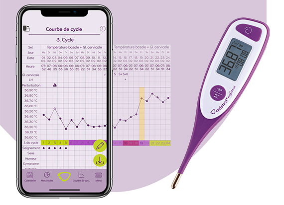 thermomètre basal connecté mysense avec application gratuite